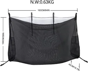 Pool Float Storage Bag - 39 X 64 Foldable Pool Hanging Mesh Bag, Portable Pool Accessory Organizer for Toys,Noodles,Balls