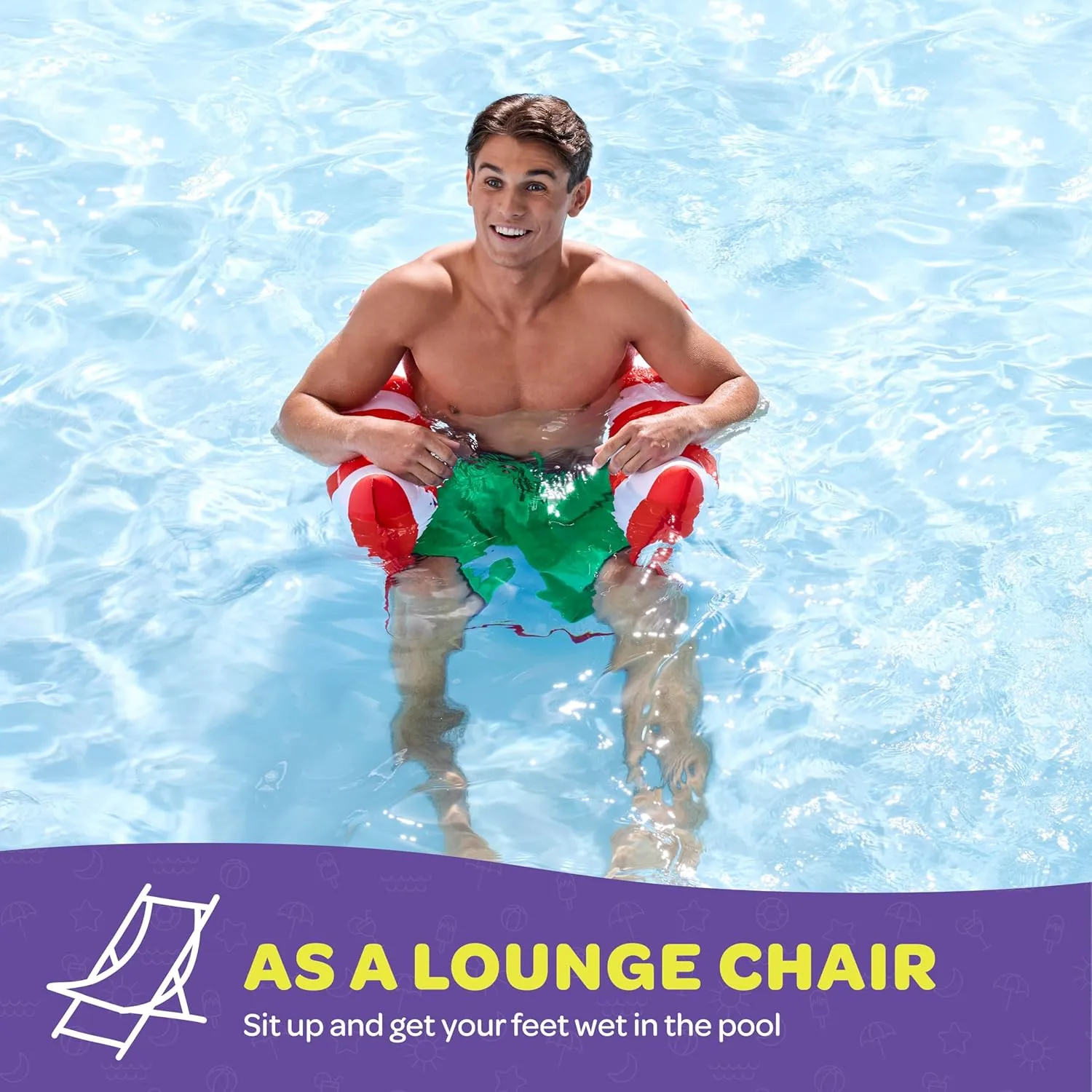 Pool Floats for Adults Multi-Purpose Hammock Pool Float: Saddle, Lounge Chair, Hammock, Drifter - Water Hammock for Adults in Swimming Pools - Pool Float Lounger (44" X 26")