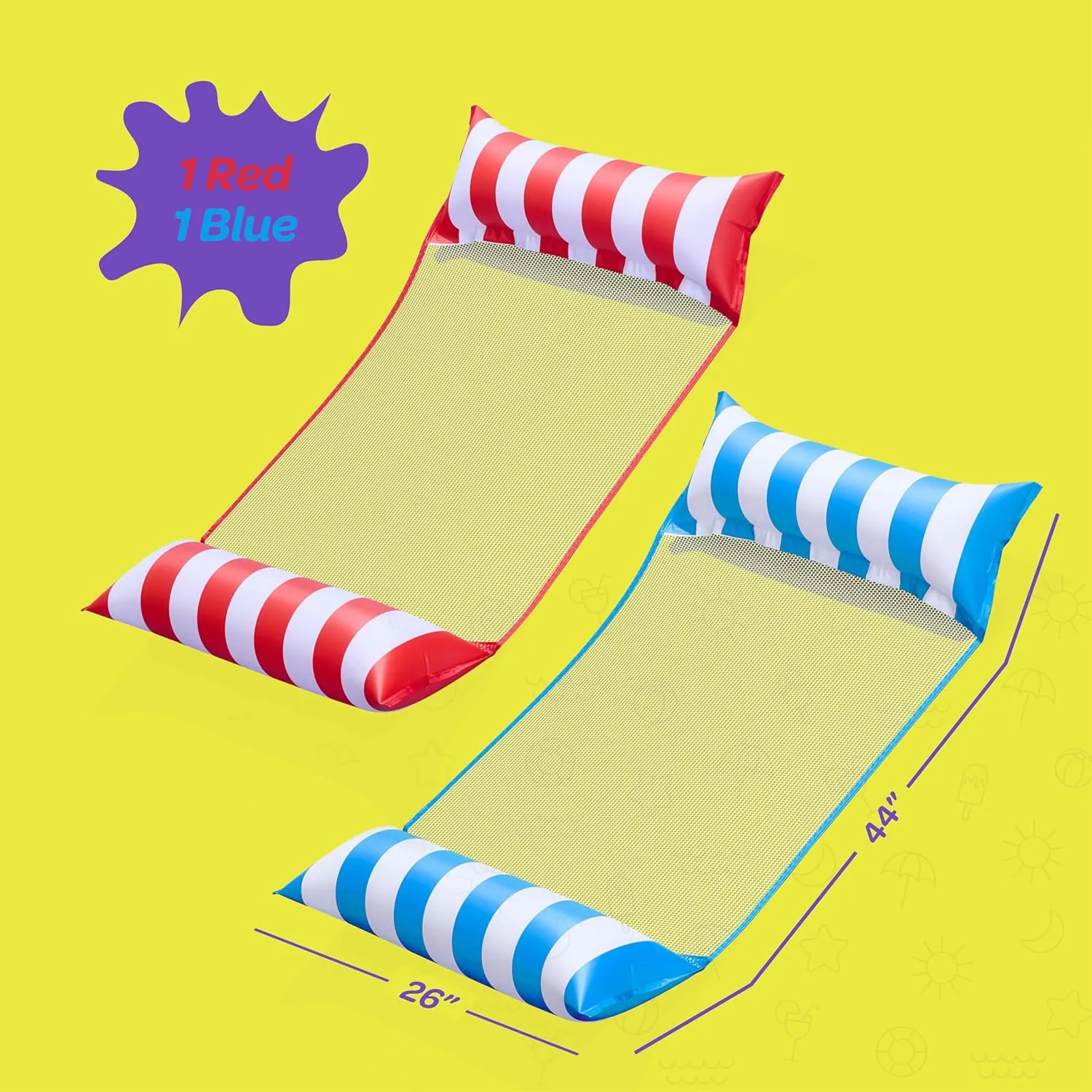 Pool Floats for Adults Multi-Purpose Hammock Pool Float: Saddle, Lounge Chair, Hammock, Drifter - Water Hammock for Adults in Swimming Pools - Pool Float Lounger (44" X 26")