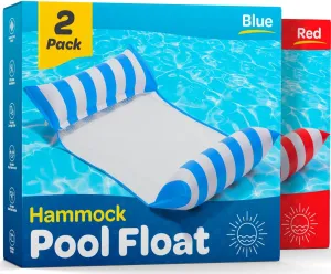 Pool Floats for Adults Multi-Purpose Hammock Pool Float: Saddle, Lounge Chair, Hammock, Drifter - Water Hammock for Adults in Swimming Pools - Pool Float Lounger (44" X 26")