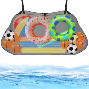 Pool Floats Storage Bag, Foldable Swimming Pool Hanging Mesh Organizer for Balls,Floats,Water Inflatable Toys and Other Pool Accessories