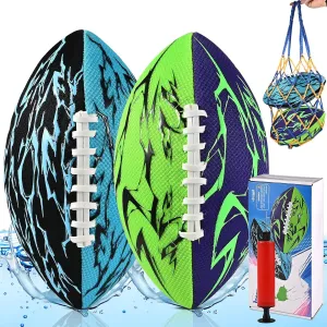 Pool Football for Swimming | 2 Pcs Size F6 10.63" Water Football for Pool Lake Beach Waterproof Games Family Adults | Beach Toys for Kids Ages 8-12 Outdoor Gift | Water Balls Toys