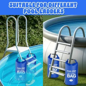 Pool Step Weights, Pool Stair Weights ,Pool Ladder Weights For Above Ground Pools,10Lx2PCS Waterproof Sand Bags For Pool Steps,Work For Above Ground and in-Ground Pool Steps,Easy&Quick Fill Sand