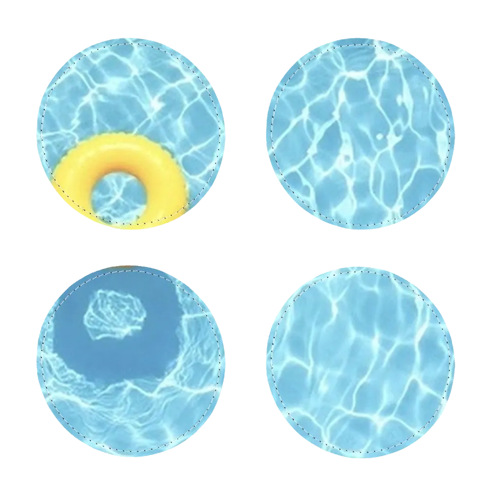 Pool Sublimation Coasters Pack of Four