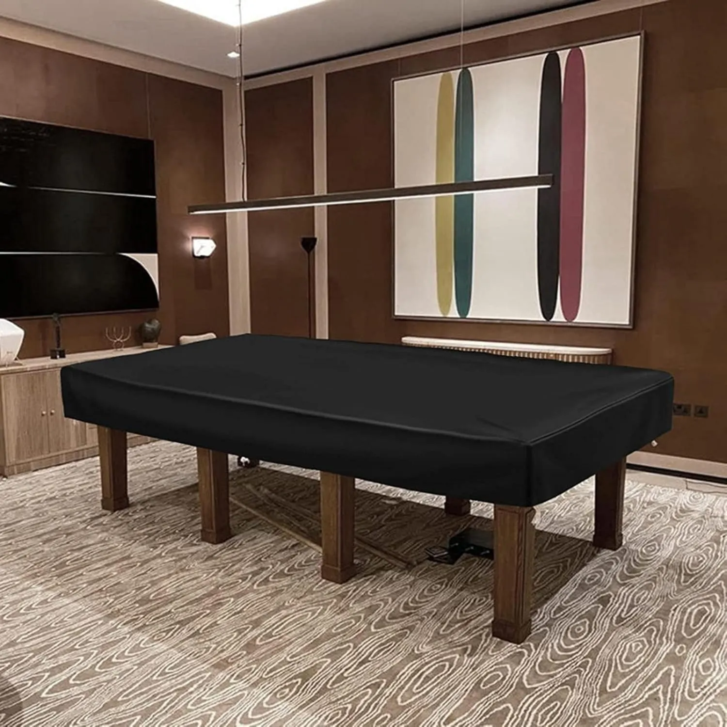 Pool Table Cover 7 Feet, Waterproof, Windproof, Anti-UV, Heavy Duty Rip Proof 210D Oxford Fabric Billiard Pool Table Cover