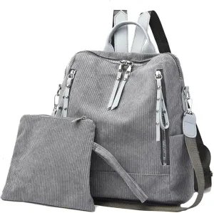 Popular Outdoor School Back Pack Schoolbag College Backpack School Bag Womens Fashion Backpack (Grey, One Size)