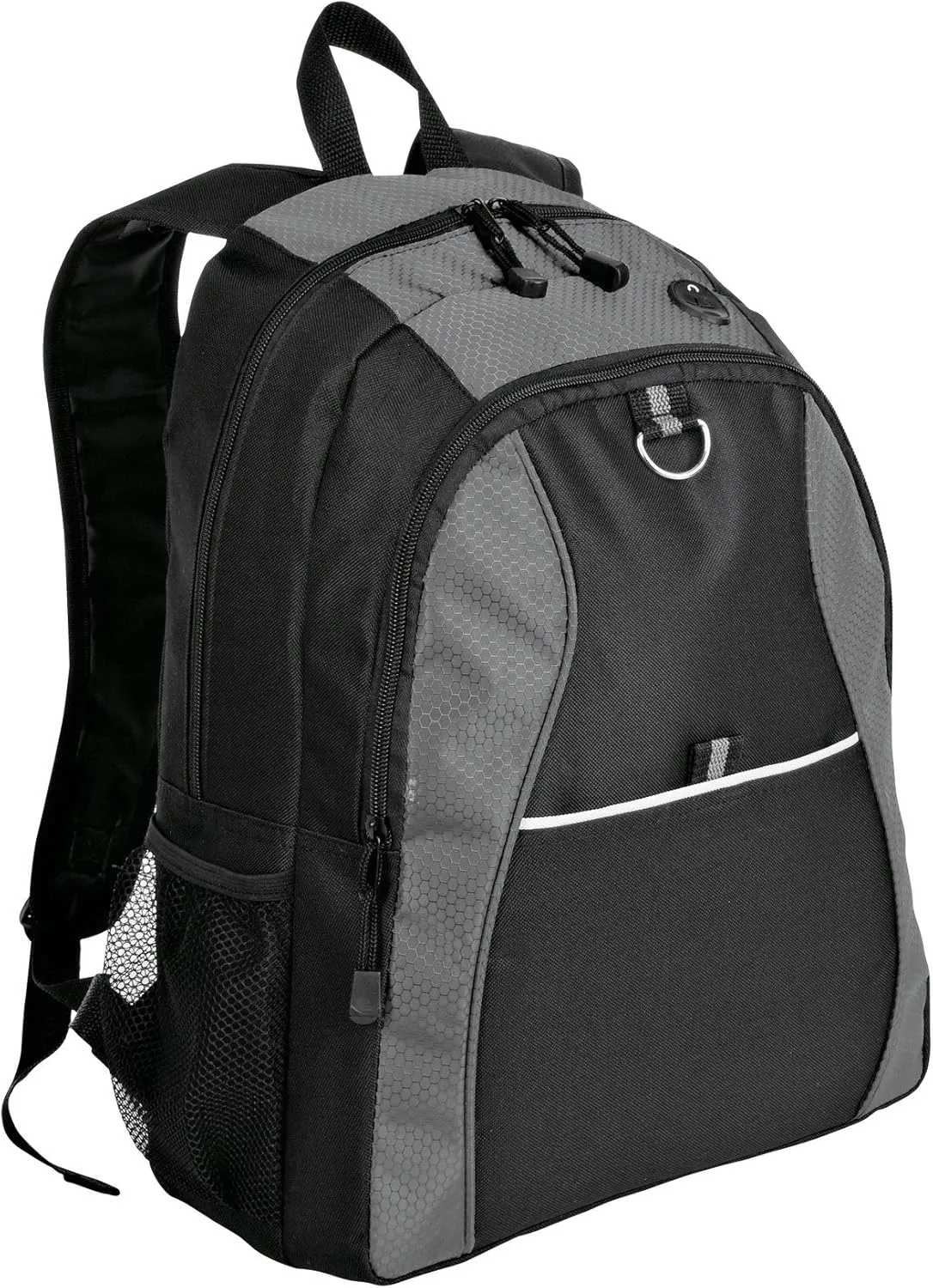 Port Authority Contrast Honeycomb Backpack. BG1020, Grey/ Black, OSFA