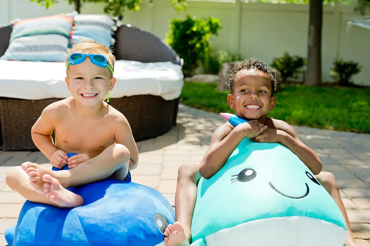 Posh Creations Whale Shark Pool Noodle and Float with EPS for Kids, Non-Inflatable Fun for Jumping, Lounging and Riding in The Pool for Kids Teens and Adults Mesh Pool Float - Extra Large Whale Shark