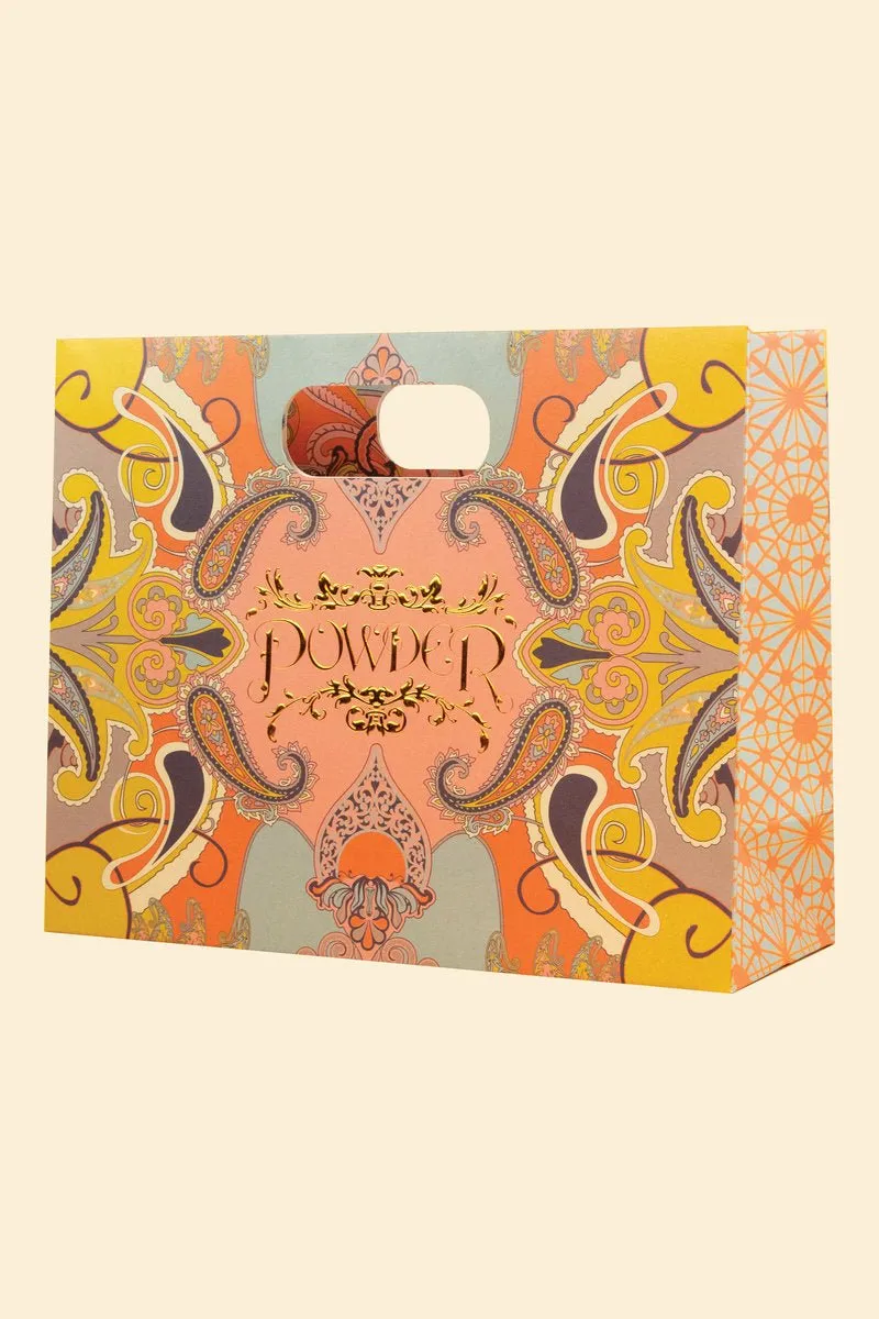 Powder Floral Tiger Face Zip Pouch