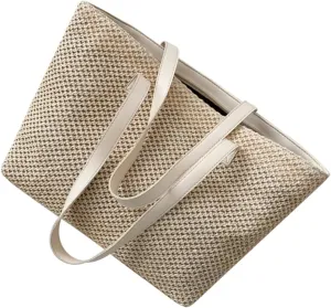 PRETYZOOM 1pc Handbag Toilettree Bag Makeup Bundles Straw Shoulder Bag Large Capacity Tote Bag Purses for Women