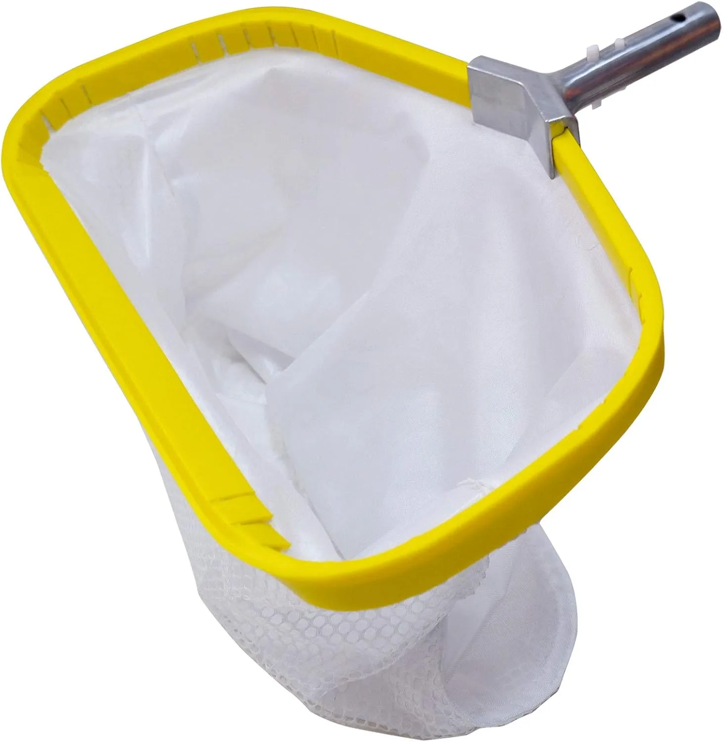 Professional Pool Net, Heavy Duty Skimmer Rake with Aluminum Frame, Fine Mesh Deep Bag Scoop for Cleaning Swimming Pool Leaf Pollen Silt, Pool Rake 19.5 inch