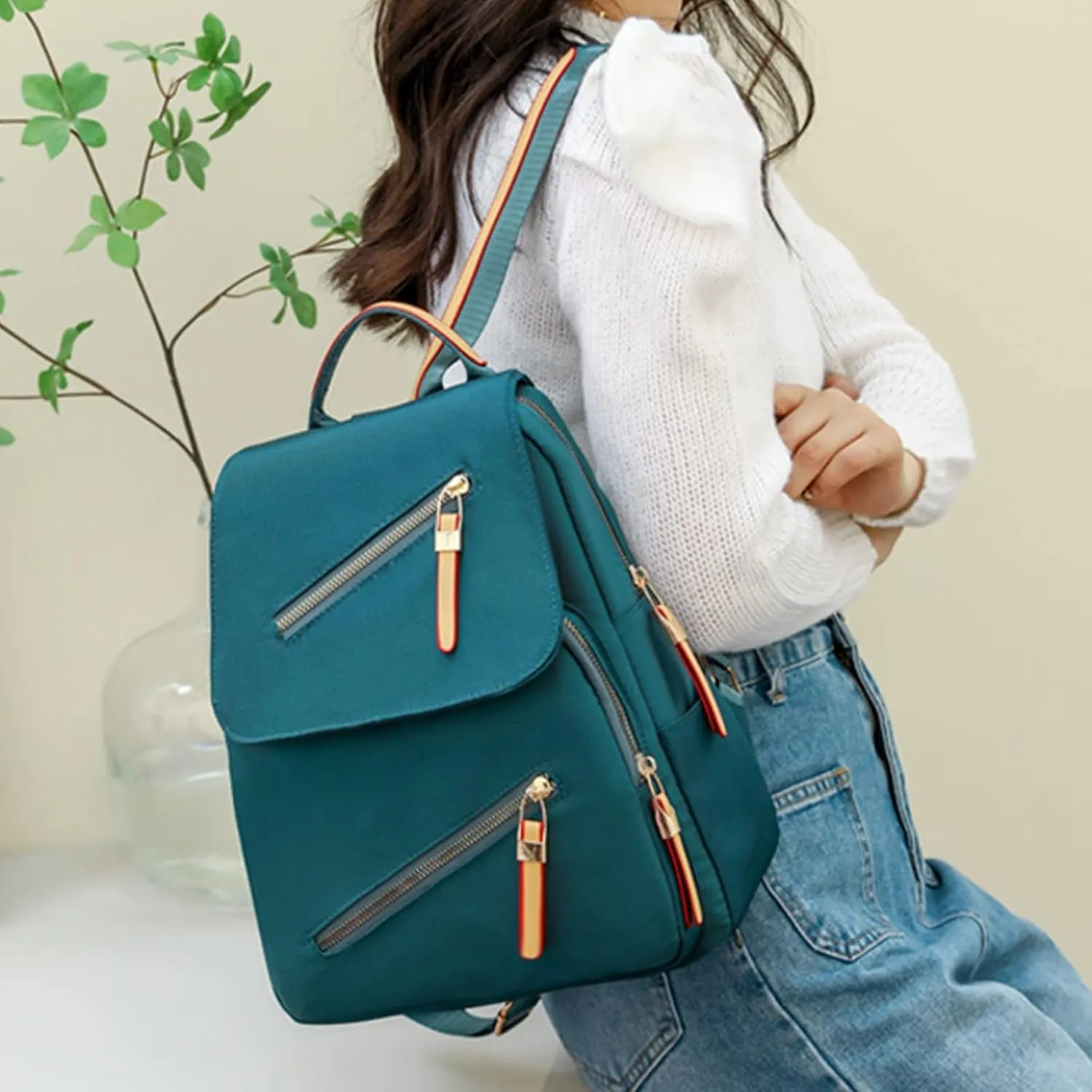 Purse For Women Backpacks Fashion Leather Bookbag Handbags And Shoulder Bags School Backpack Mini (Blue, One Size)