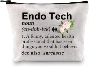 PXTIDY Endoscopy Tech Gift Endo Tech Definition Cosmetic Bag Nurse Endoscopy Endo Technician Graduation Gift GI Gastroenterology Bag