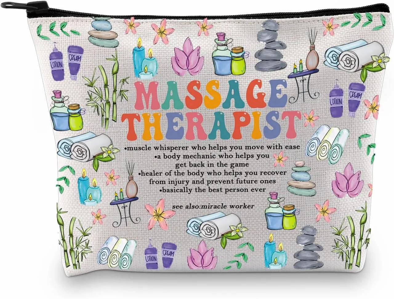 PXTIDY Massage Therapists Definition Gifts LMT Massage Therapist Gifts Massage Therapy Accessories Bag LMT Graduation Gift