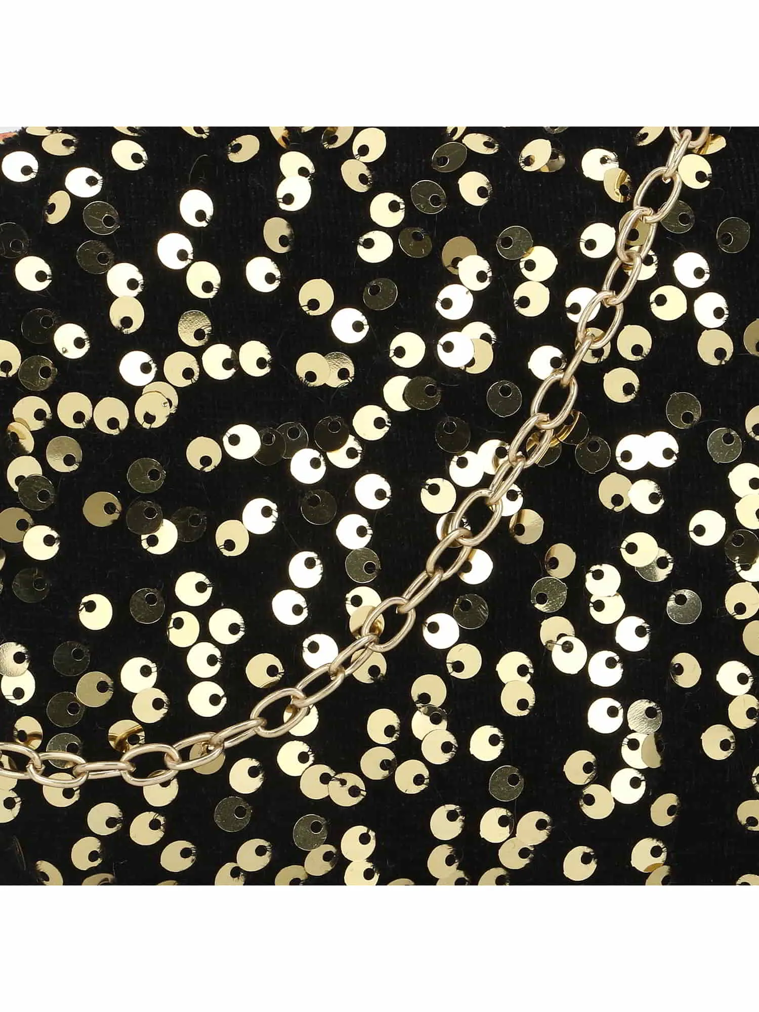Quill Velvet Sequined Box Clutch