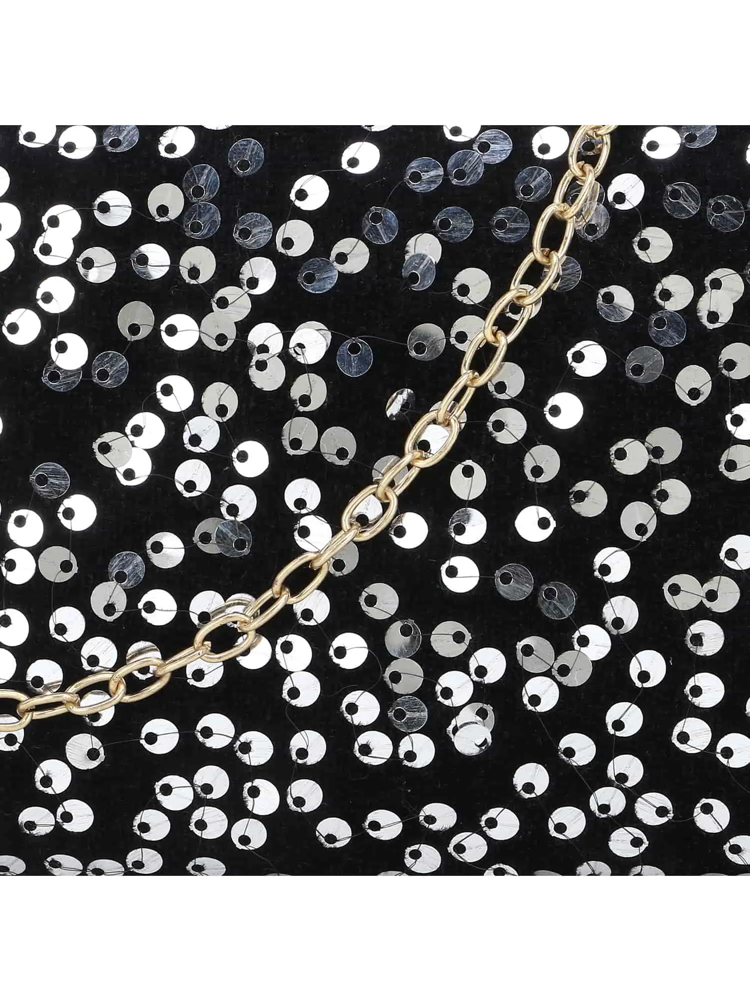 Quill Velvet Sequined Box Clutch