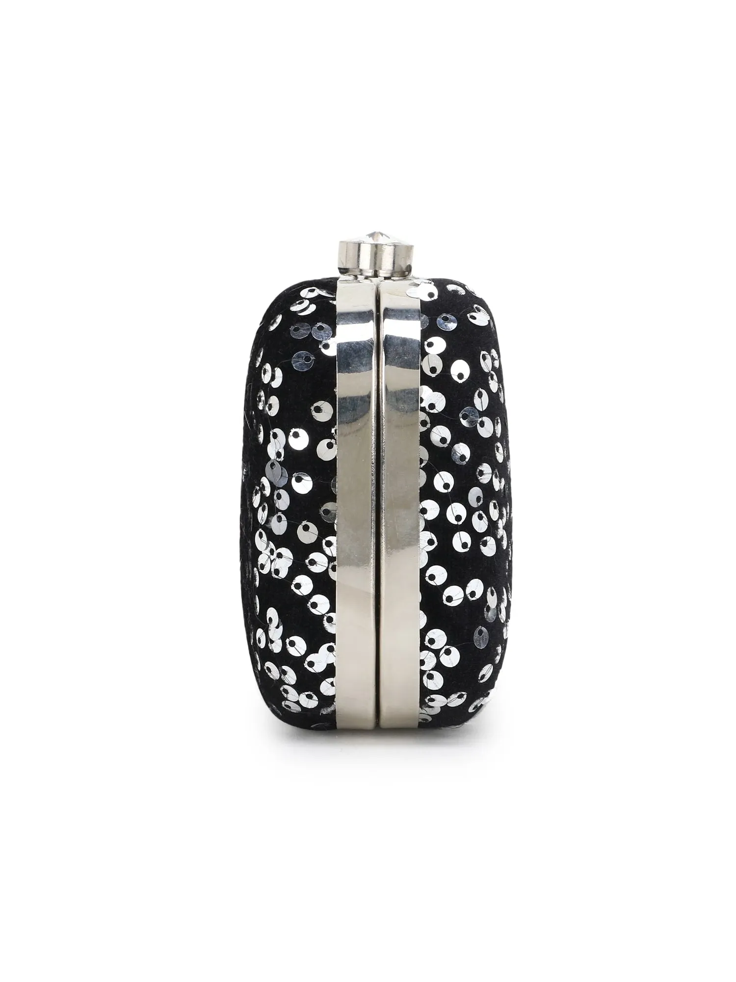 Quill Velvet Sequined Box Clutch