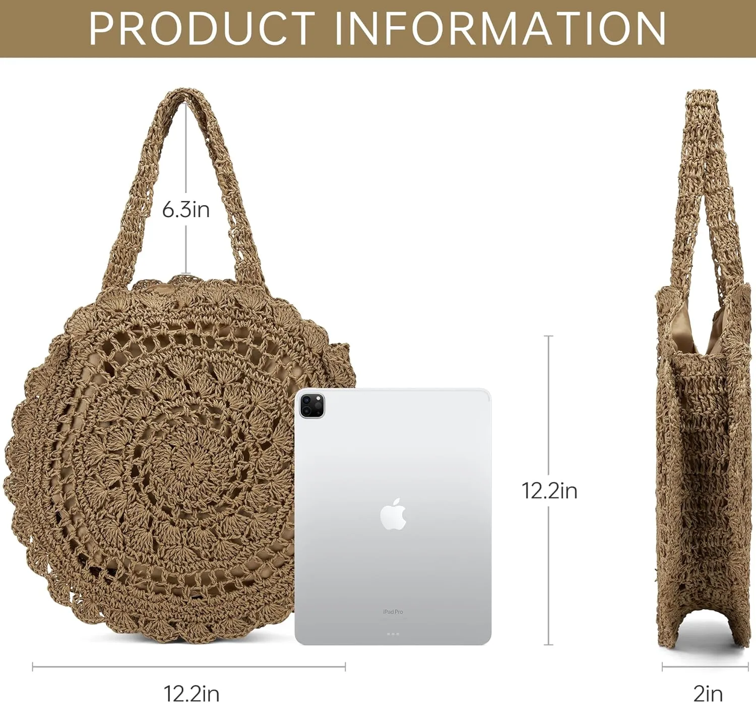 Raffia Bag Straw Bags for Women Large Beach Tote Woven Clutch Summer Bag Tote Bag for Women Rattan Wicker Purse