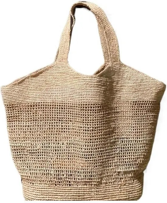 Raffia Straw Woven Totes Shoulder Crossbody Bag Handbag Hobo Hollow Beach Vacation Seaside Crochet Versatile Purse Chic