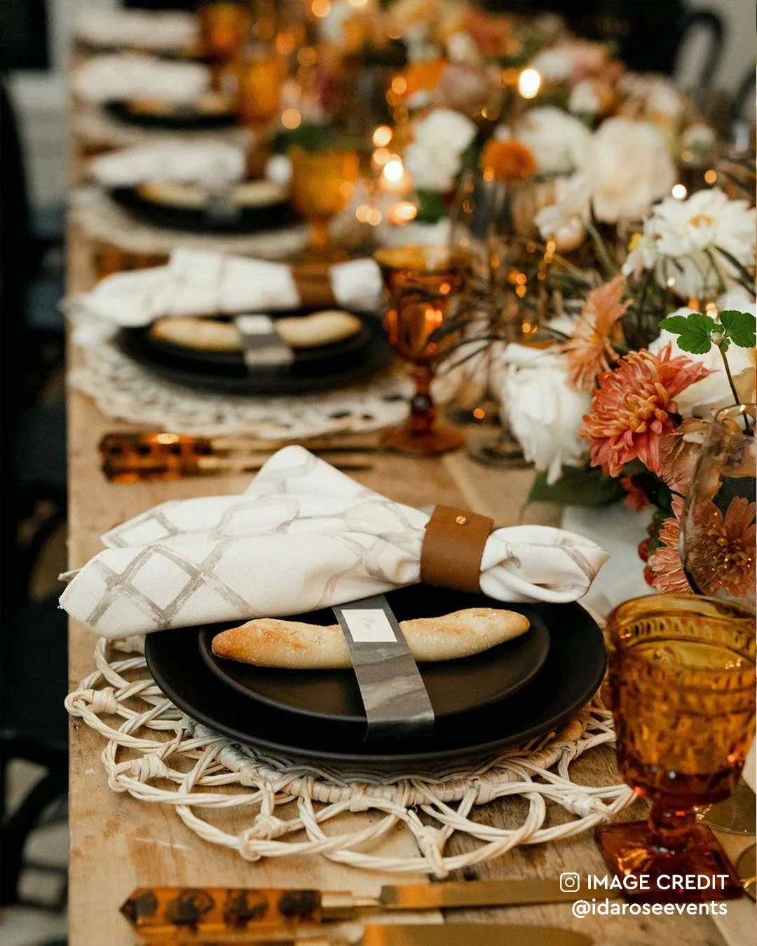 Rattan Placemat (Twist Flower) - Woven Wicker Straw Charger