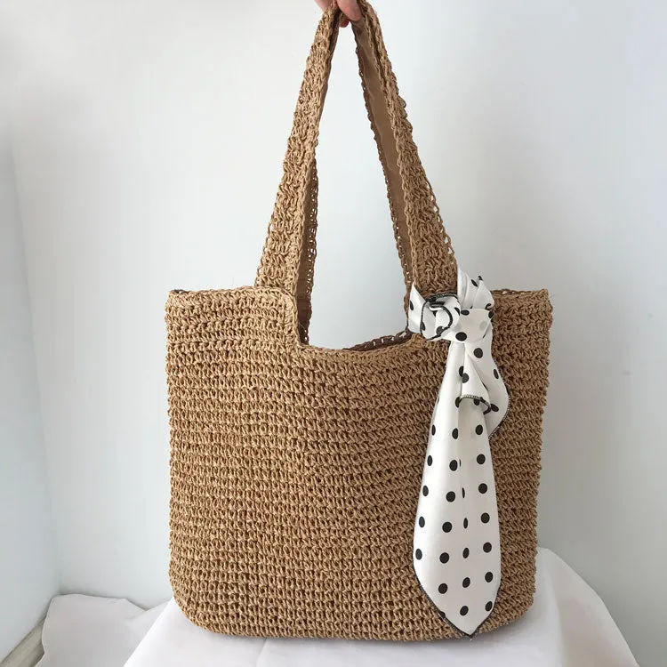 Rattan Shoulder Tote
