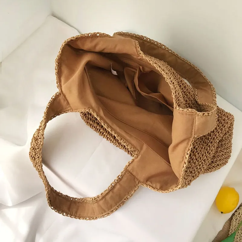 Rattan Shoulder Tote