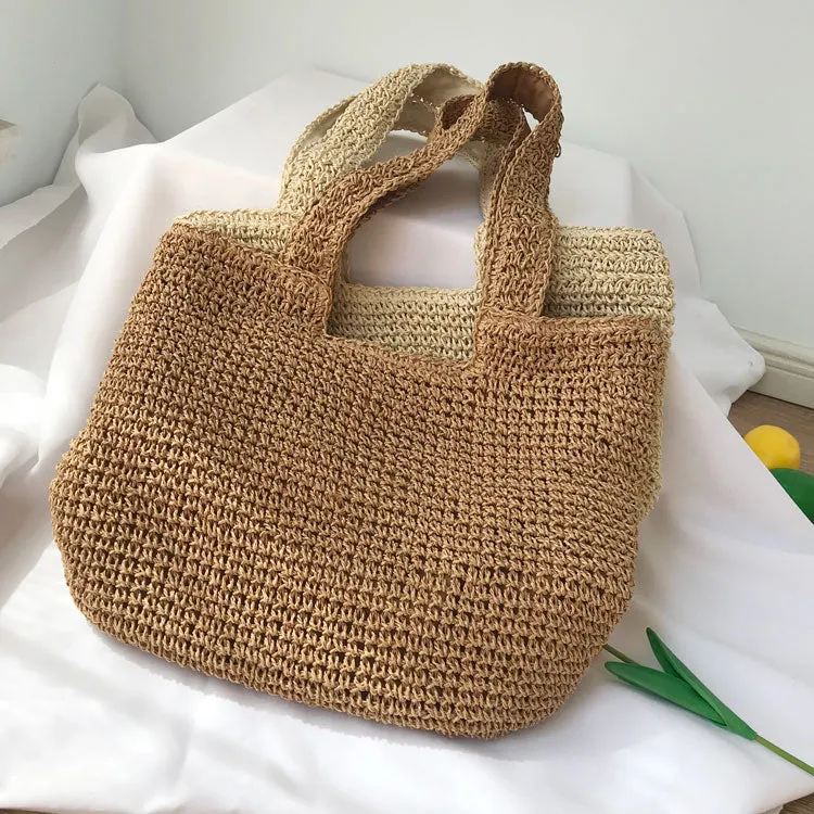 Rattan Shoulder Tote