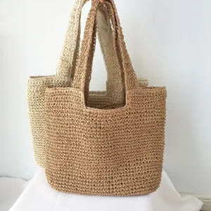 Rattan Shoulder Tote