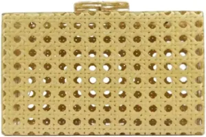 Rattan Woven Clutch Purse Acrylic Evening Bag Straw Beach Bag Hobo Bags Square Handmade Crossbody Shoulder Purse With Chain