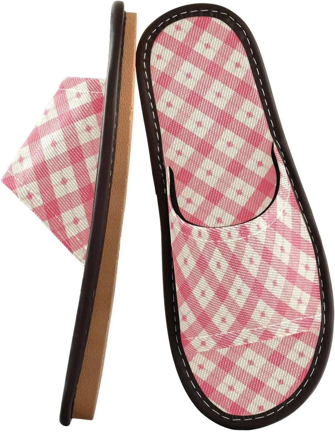 Red Buffalo Check Men Women House Slippers Ultralight Dorm Home Slides for Home Outdoor Bedroom