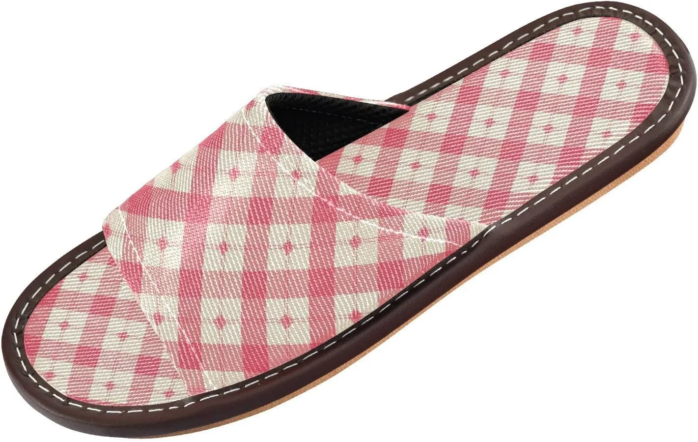 Red Buffalo Check Men Women House Slippers Ultralight Dorm Home Slides for Home Outdoor Bedroom
