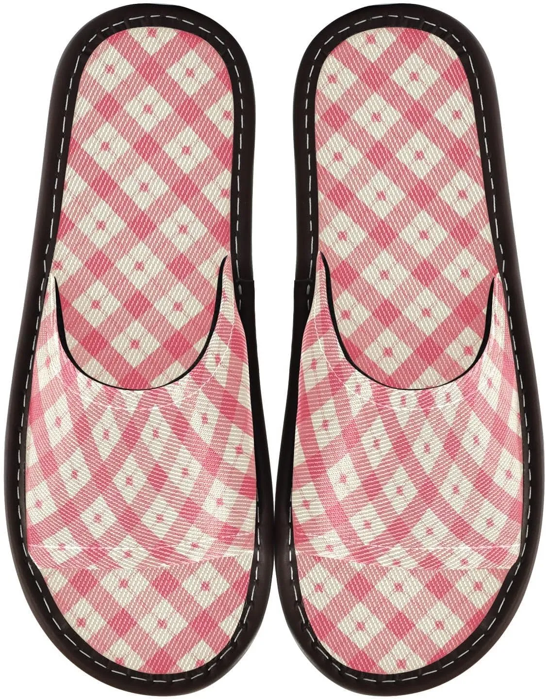 Red Buffalo Check Men Women House Slippers Ultralight Dorm Home Slides for Home Outdoor Bedroom