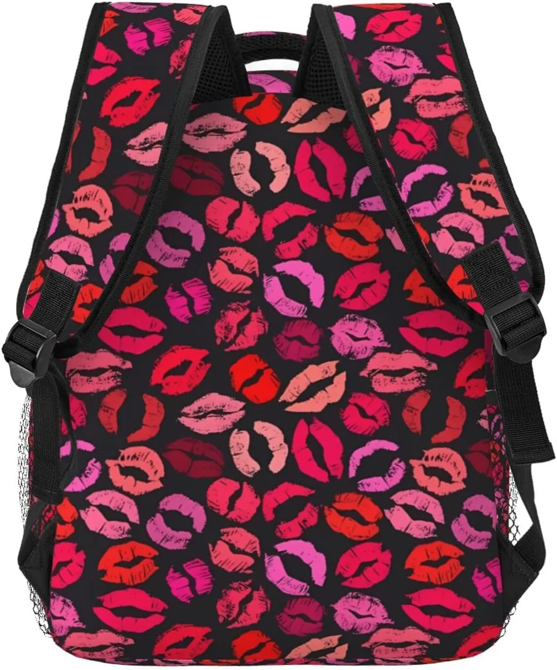 Red Nice Lip Imprint Backpacks 15 Inch Laptop Backpack Multipurpose Double Shoulder Bag For Men Women Gifts