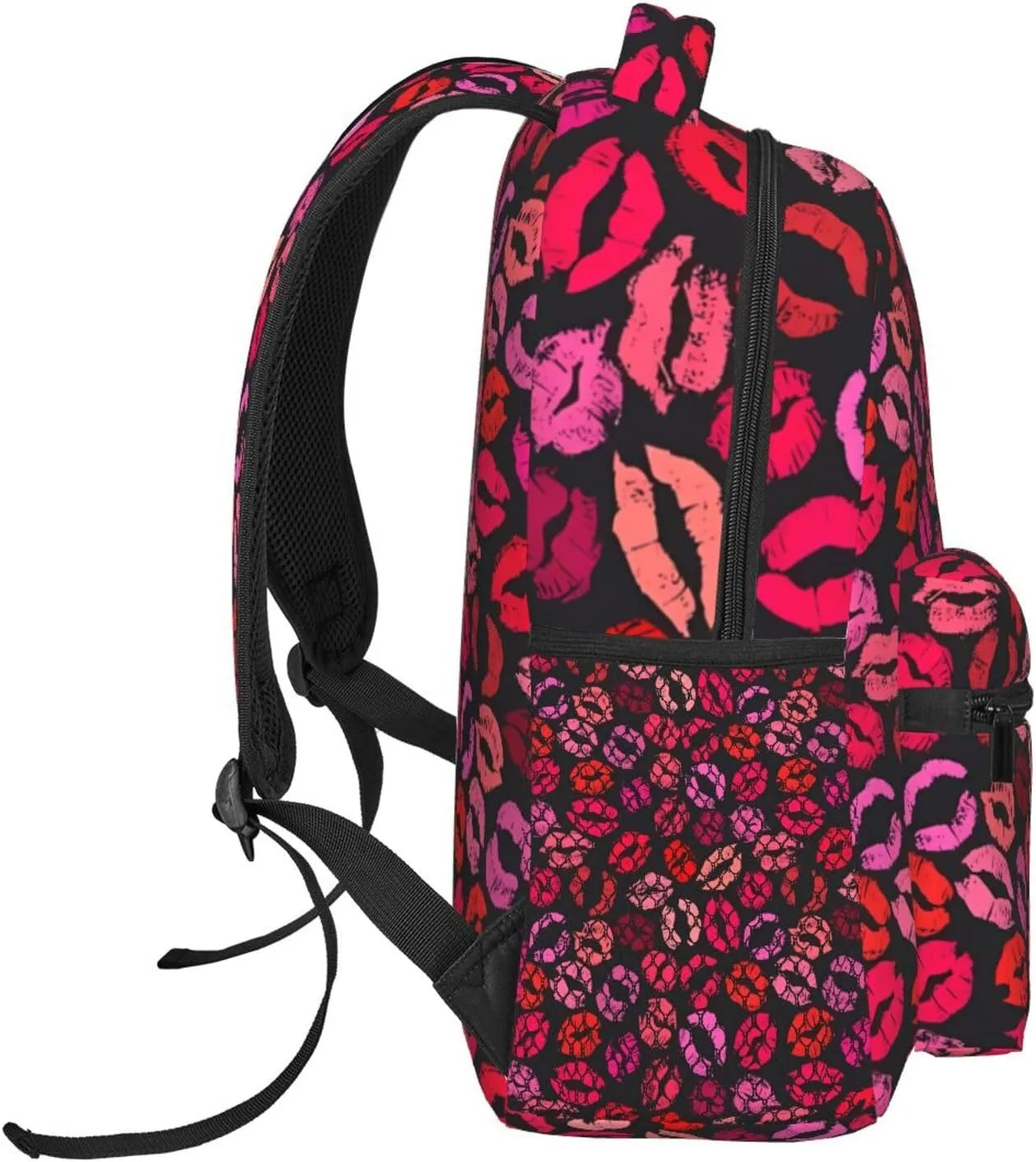 Red Nice Lip Imprint Backpacks 15 Inch Laptop Backpack Multipurpose Double Shoulder Bag For Men Women Gifts