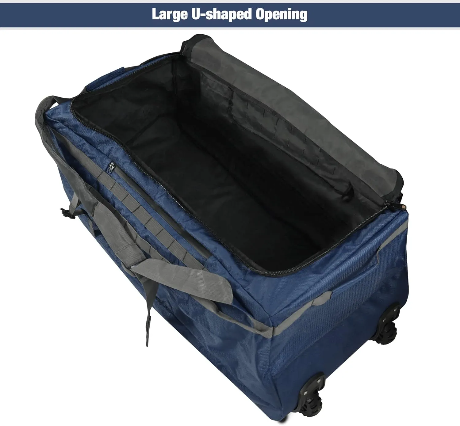 REDCAMP 85L/120L/140L Foldable Duffle Bag with Wheels, Large Travel Duffel Bag