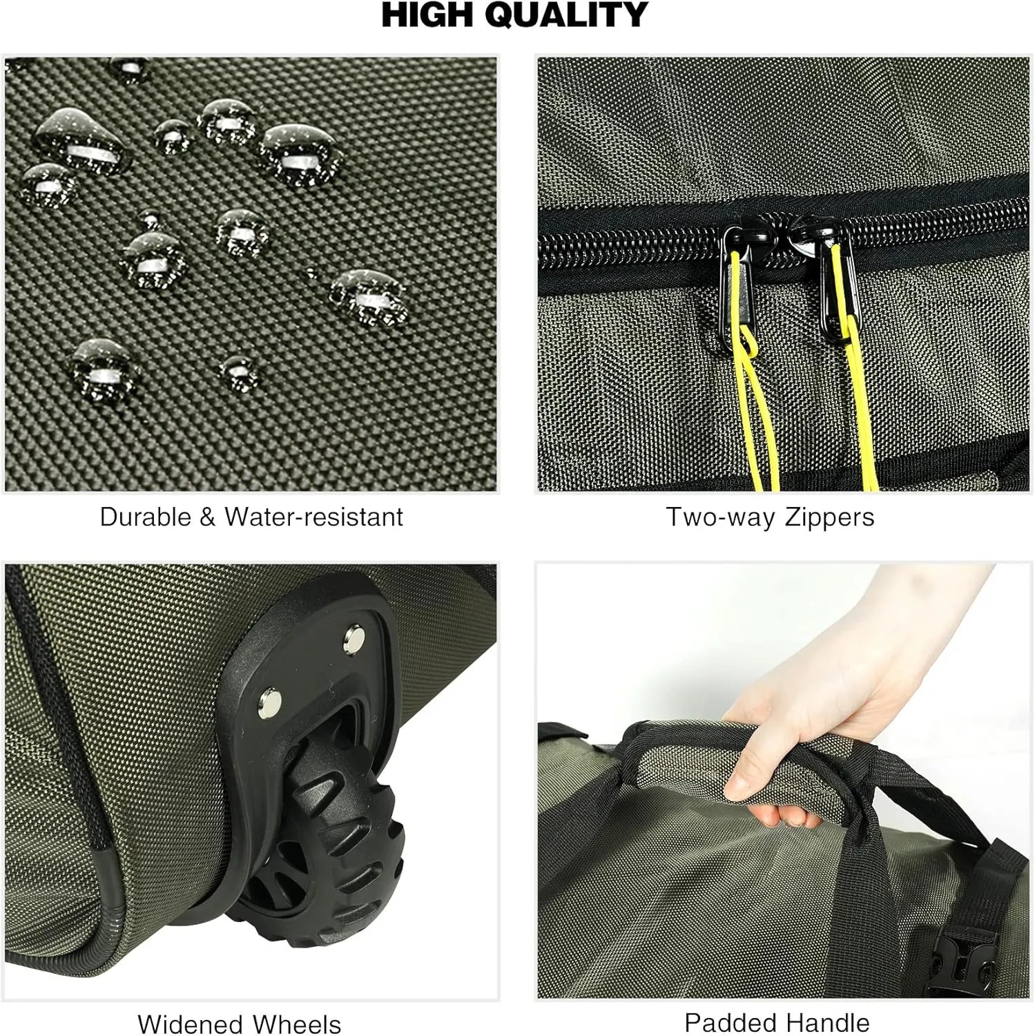 REDCAMP 85L/120L/140L Foldable Duffle Bag with Wheels, Large Travel Duffel Bag