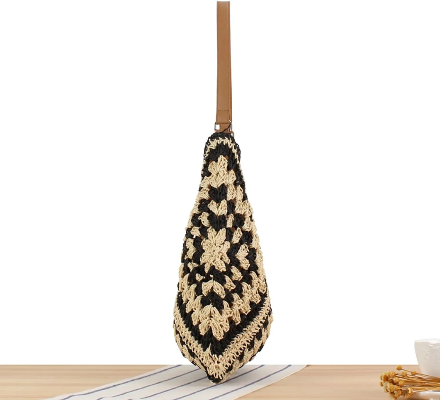 Rejolly Straw Hobo Bag for Women Tote Bag Summer Vacation Beach Handbags Boho Bohemian Style Shoulder Purse