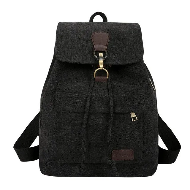 Retro Canvas Backpack Unisex (Various Colors)