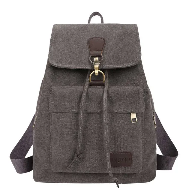 Retro Canvas Backpack Unisex (Various Colors)