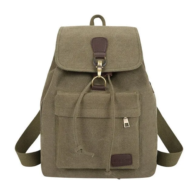 Retro Canvas Backpack Unisex (Various Colors)