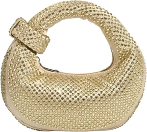 Rhinestone Top Handle Bag for Women, Sparkly Clutch Handbag Trendy Underarm Handbag Evening Purse Mini Party Prom