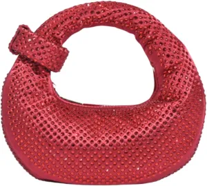 Rhinestone Top Handle Bag for Women, Sparkly Clutch Handbag Trendy Underarm Handbag Evening Purse Mini Party Prom