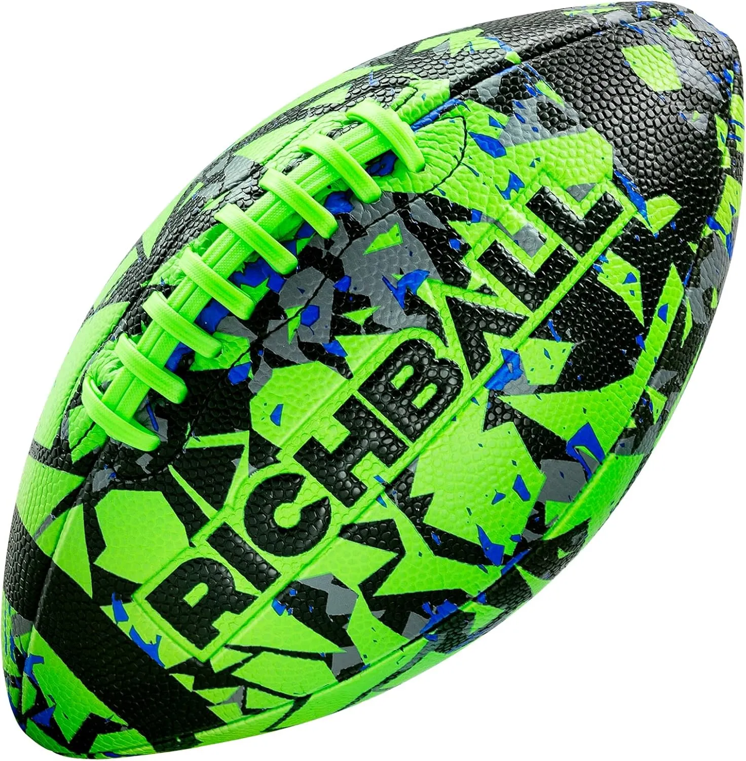 Richball Kids Youth Football - Official Size 6/9 for Juniors and Adults, Waterproof All-Weather Premium Composite Leather Football for Indoor & Outdoor Play, Includes Pump