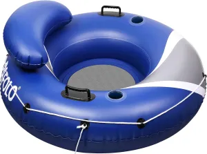 River Tubes for Floating Heavy Duty, Pool Float Adult, 45" Inflatable Float Tube for Beach Lake Rafting, River Floats with Mesh Bottom