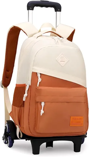 Rolling Backpack,Backpack with wheels,Capacity Wheeled Backpack for Boys,Roller Backpack for Kids