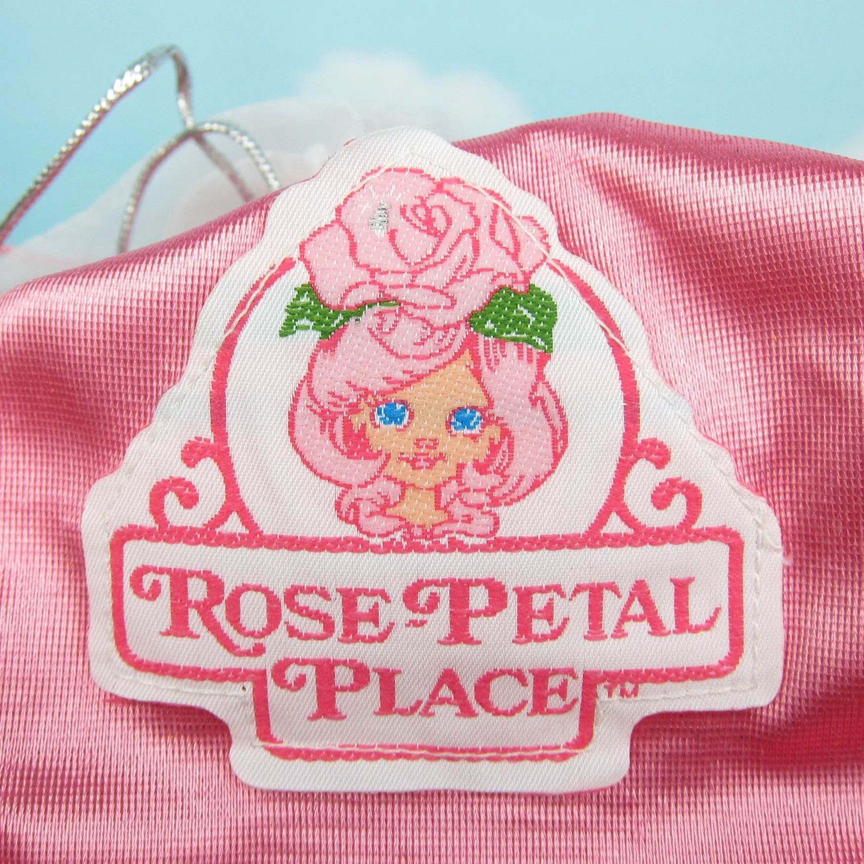 Rose Petal Place Purse Pink Drawstring Bag with Comb & Mirror, Pockets for Dolls