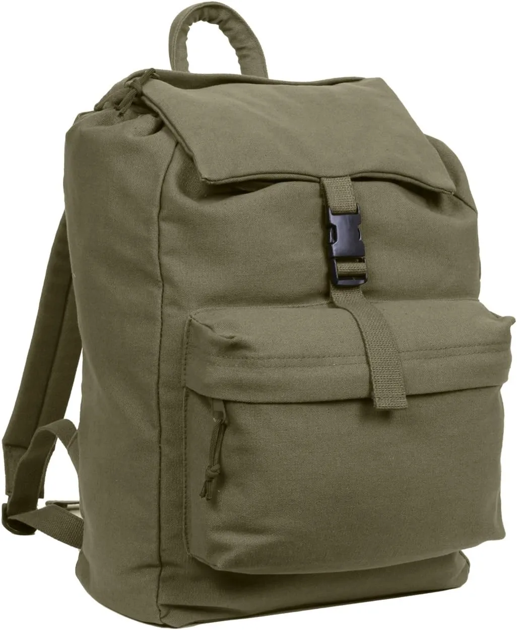 Rothco Canvas Daypack – Heavy-Duty Cotton Canvas Backpack for Hiking, Camping, Traveling, and Daily Use – 34L Capacity