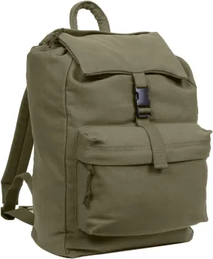 Rothco Canvas Daypack – Heavy-Duty Cotton Canvas Backpack for Hiking, Camping, Traveling, and Daily Use – 34L Capacity