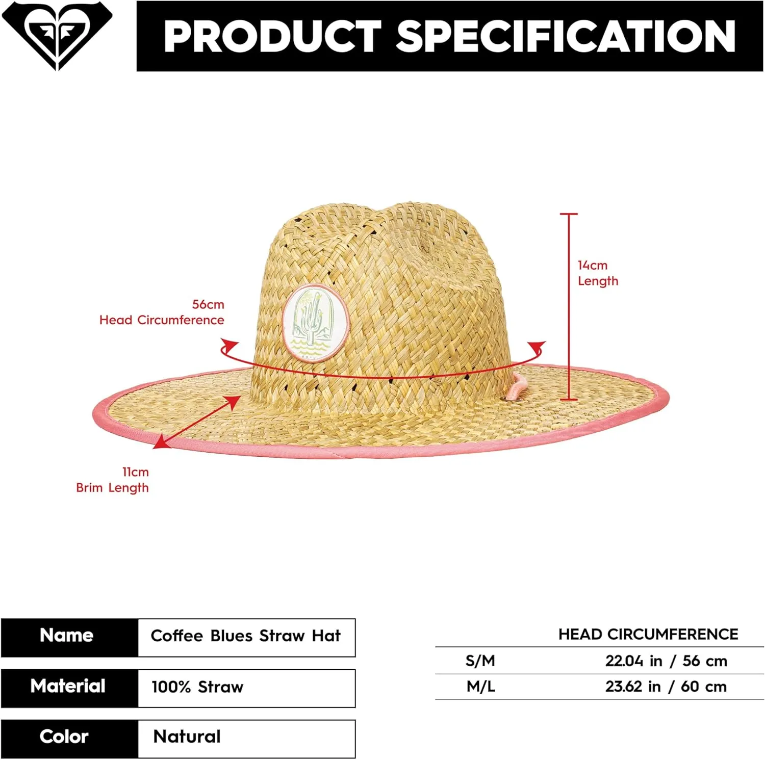 Roxy Women's Pina to My Colada Straw Hat