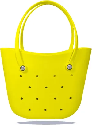 Rubber Beach Bag Large Waterproof Lightweight Washable Durable Bogo Bag Women Rubber Tote Bag for Beach, Pool, Gym